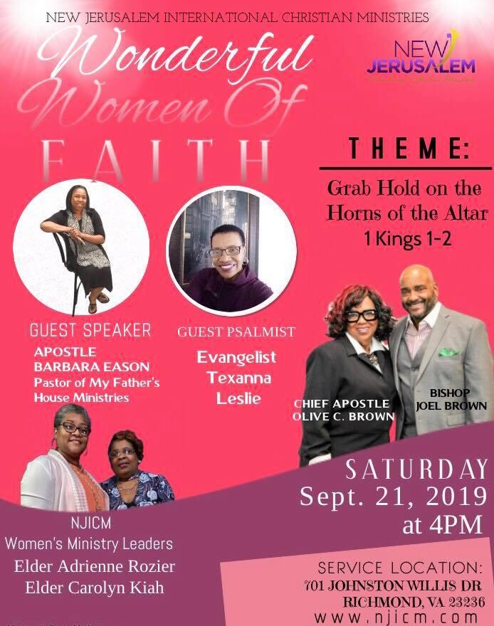 Wonderful Woman of Faith NJICM Fellowship Service 